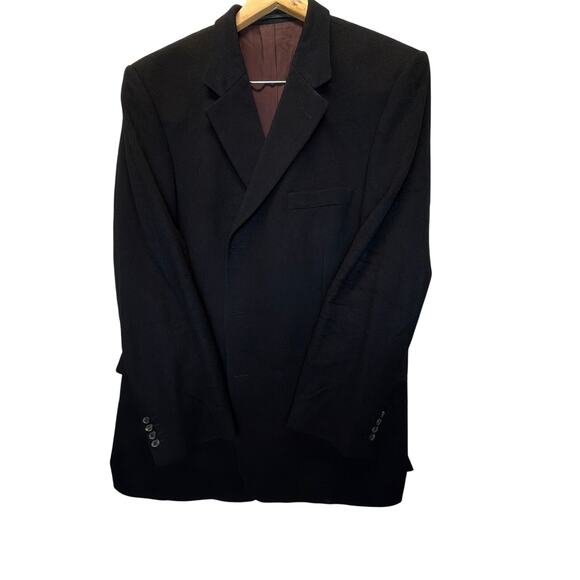 SARAR Men’s Black Wool Blend 3 Button Blazer Jacket 52R Loro Piana SuperfineWool - Picture 1 of 9